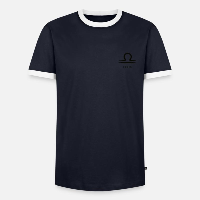 LIBRA | Libra simple - Men's Ringer Shirt - navy/white 