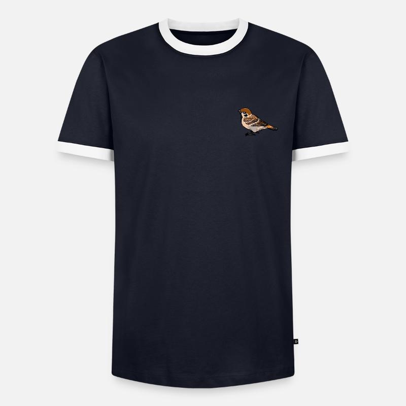 Sparrow - Men's Ringer Shirt - navy/white 