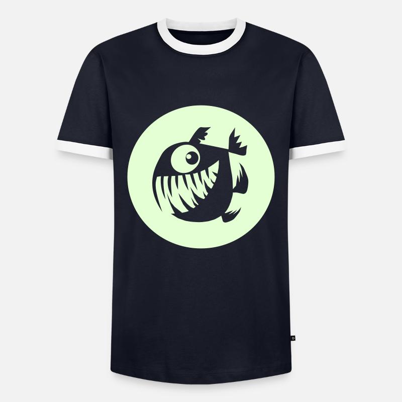 Merry Perry Bubble - Men's Ringer Shirt - navy/white 
