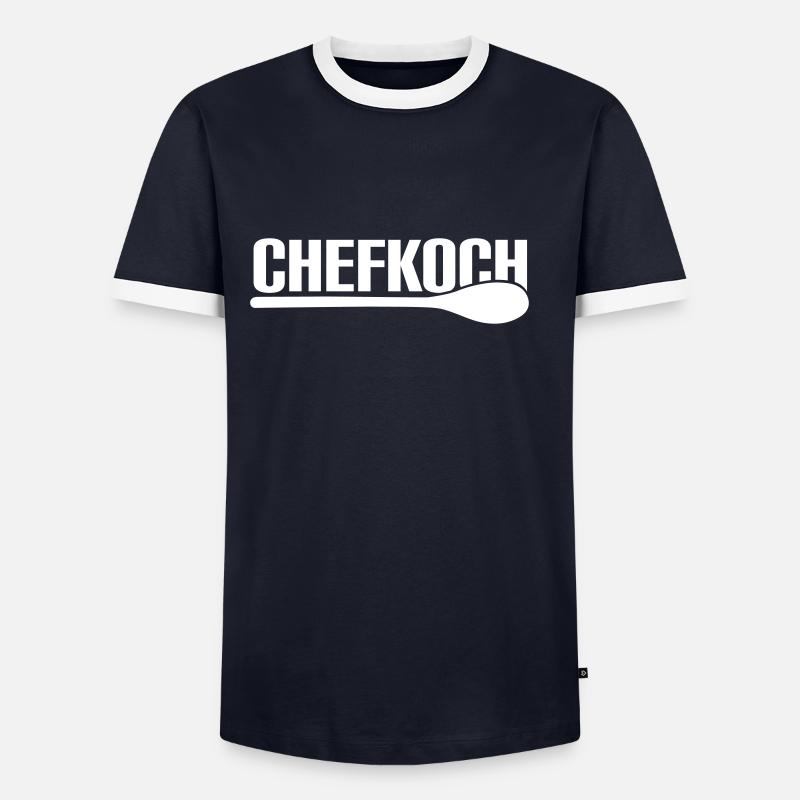 Chef - Men's Ringer Shirt - navy/white 