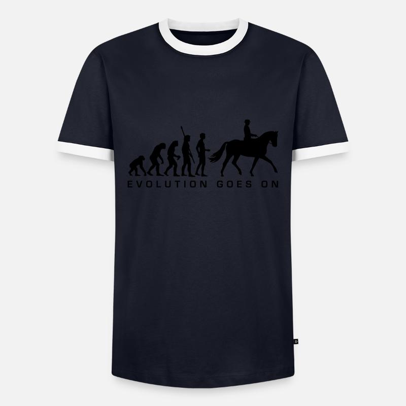 evolution_reiter_b - T-shirt contrasté Homme - marine/blanc