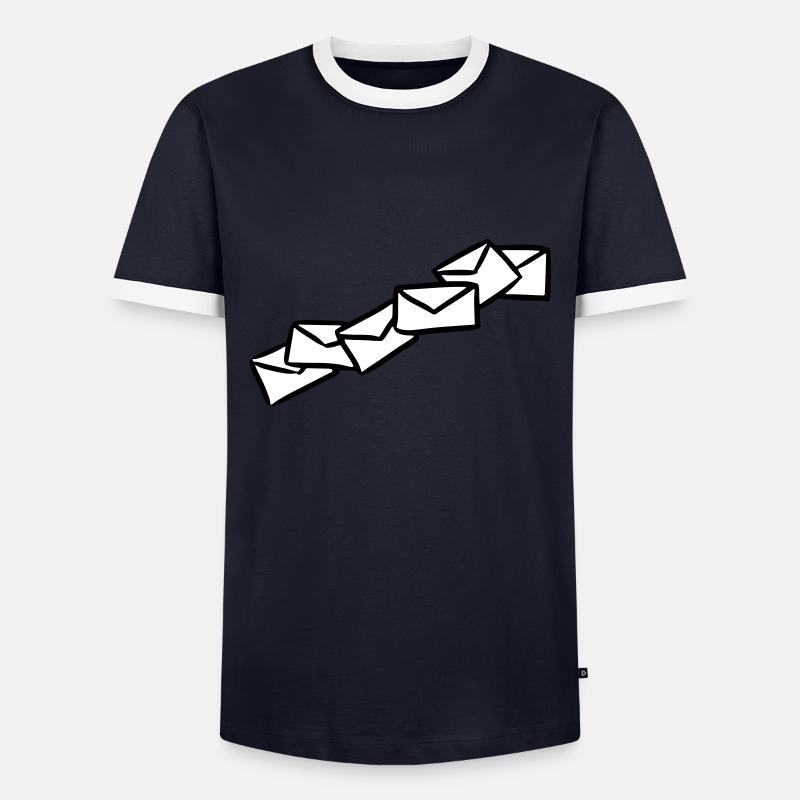 Briefe Nachrichten Sendung message letters - Männer Kontrast-T-Shirt - Navy/Weiß 