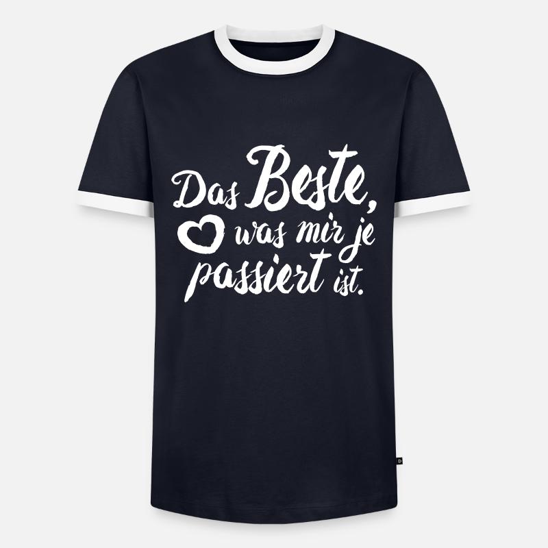 Du bist das Beste! - Männer Kontrast-T-Shirt - Navy/Weiß 