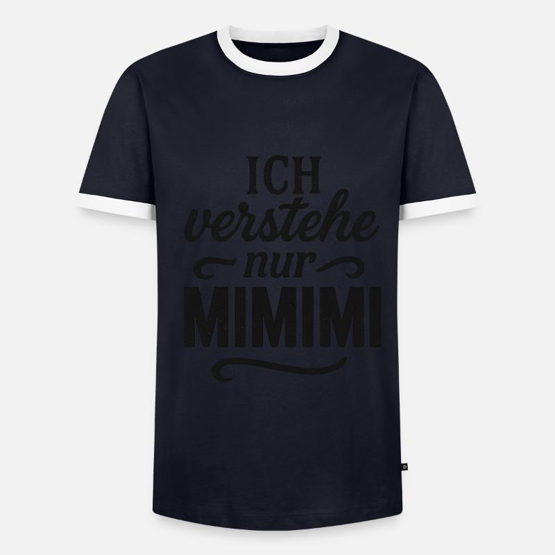 Mimimi Saying Funny Office - Men's Ringer Shirt - navy/white 