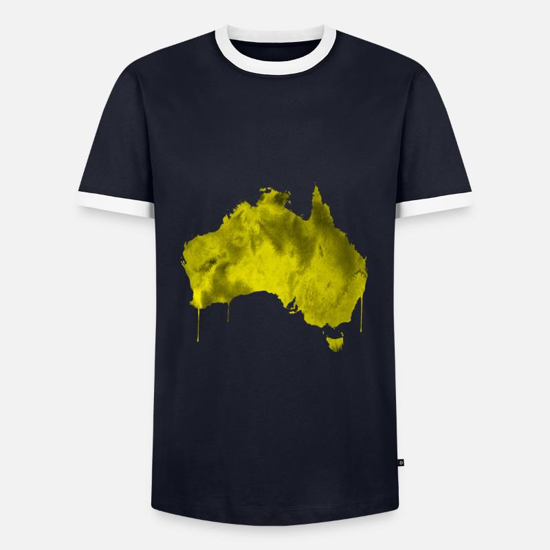 australien - Männer Kontrast-T-Shirt - Navy/Weiß 