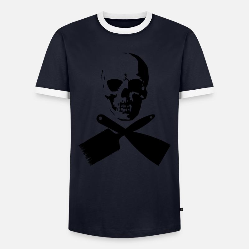 Maler - Männer Kontrast-T-Shirt - Navy/Weiß 