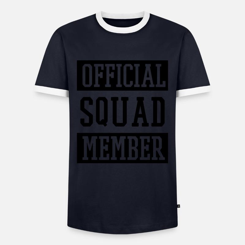 Squad Member - Männer Kontrast-T-Shirt - Navy/Weiß