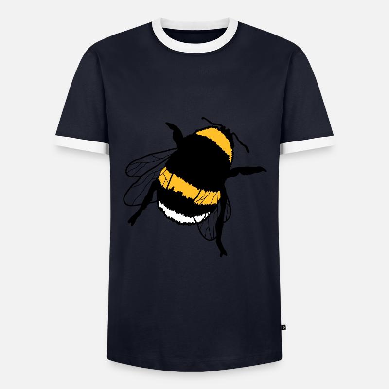 Hummel - Männer Kontrast-T-Shirt - Navy/Weiß 