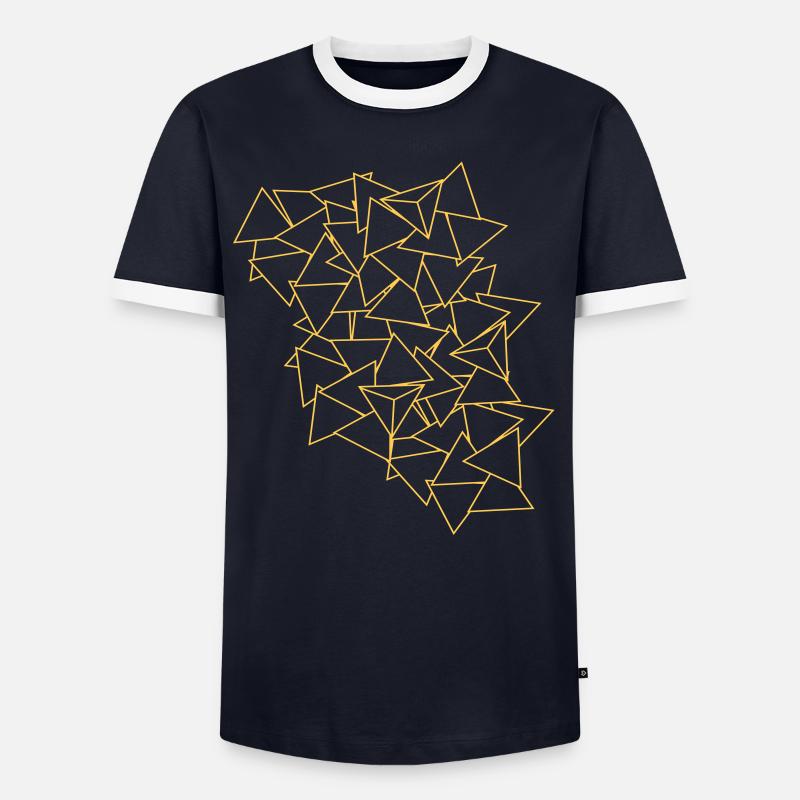 triangles - T-shirt contrasté Homme - marine/blanc 