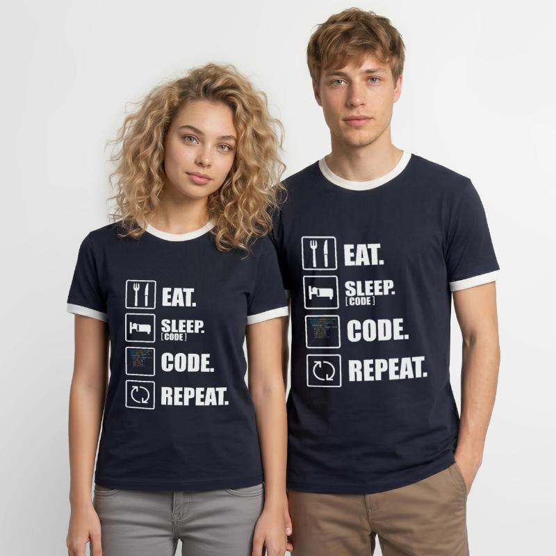 Informatiker lustige Programmierer Spruch Coder Männer Kontrast-T-Shirt