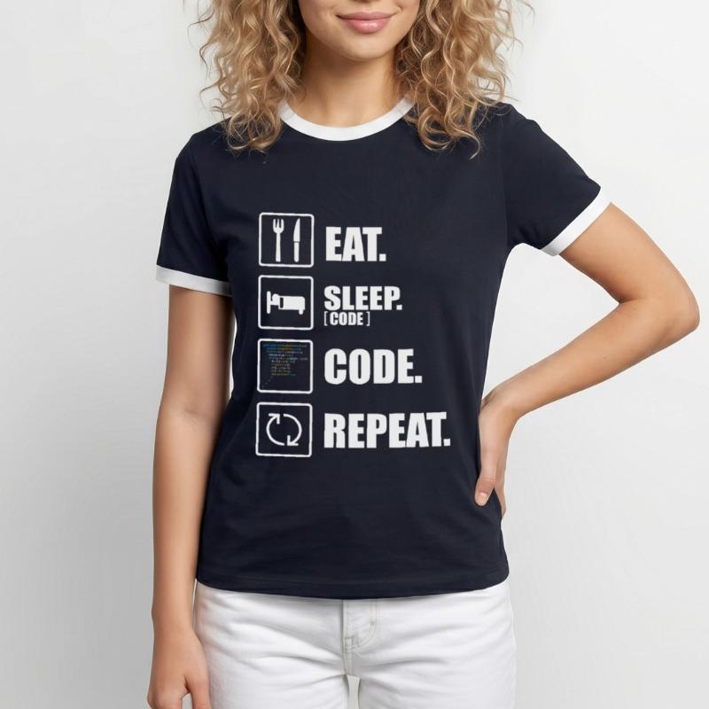 Informatiker lustige Programmierer Spruch Coder Männer Kontrast-T-Shirt