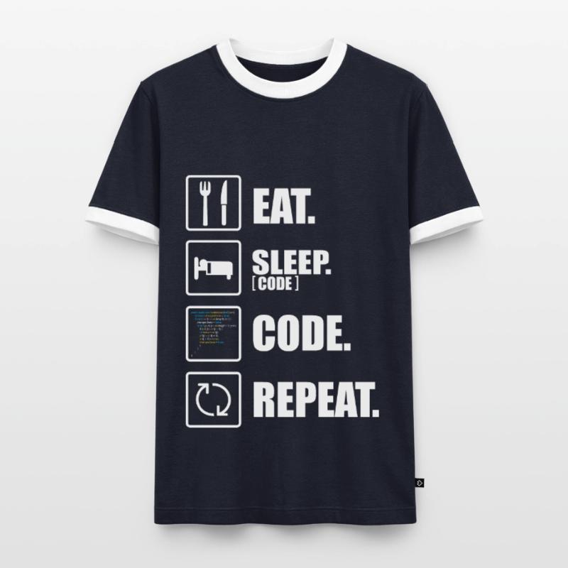Informatiker lustige Programmierer Spruch Coder Männer Kontrast-T-Shirt