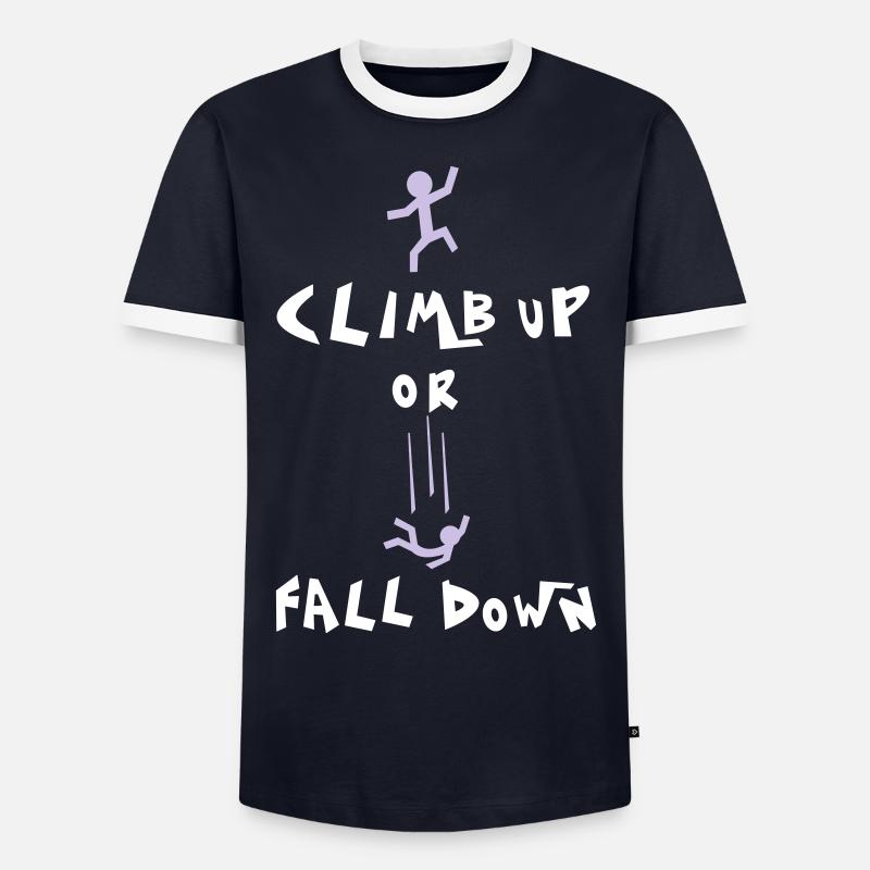 Klettern - Männer Kontrast-T-Shirt - Navy/Weiß 
