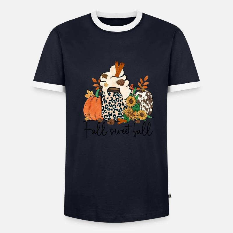 Fall Sweet Fall - Men's Ringer Shirt - navy/white 