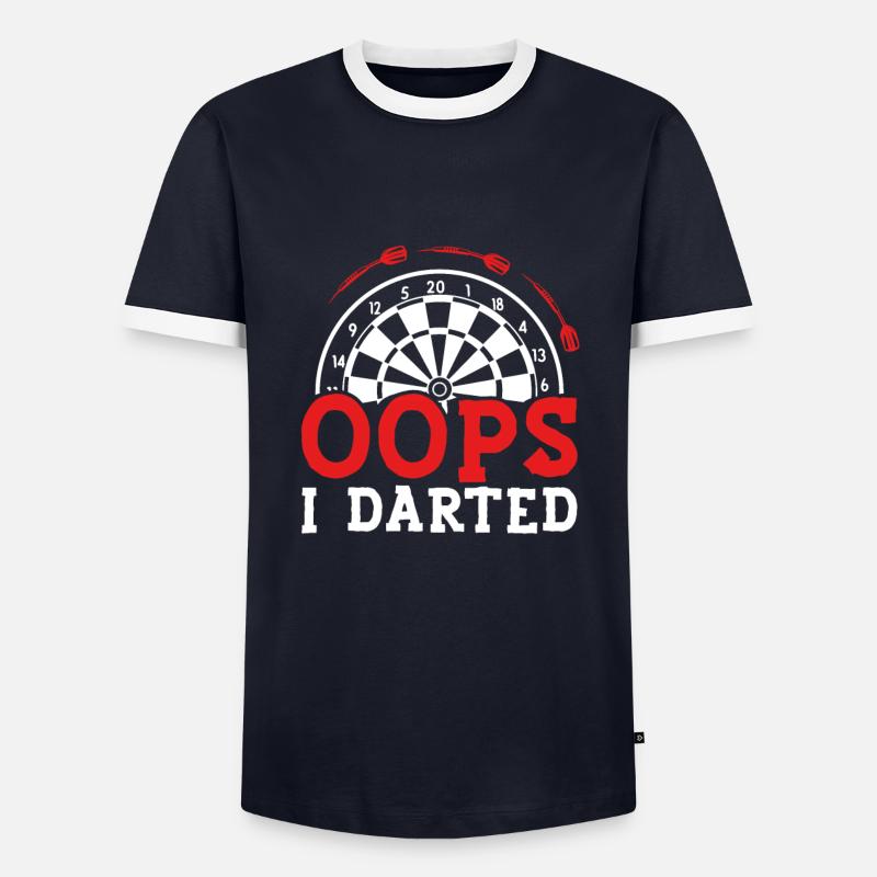 Oops, I played darts - Men's Ringer Shirt - navy/white