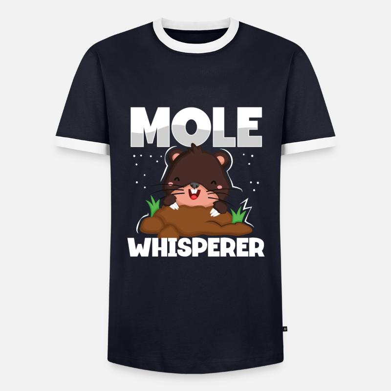 Mole Whisperer - Men's Ringer Shirt - navy/white 