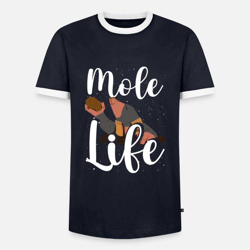 Mole life - Men's Ringer Shirt - navy/white