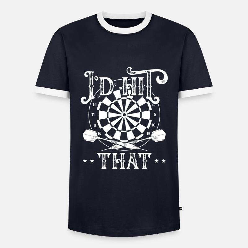J’avais rencontré cette fléchette - T-shirt contrasté Homme - marine/blanc 