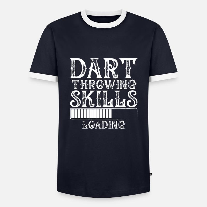 Loading dart throwing skills - Men's Ringer Shirt - navy/white 