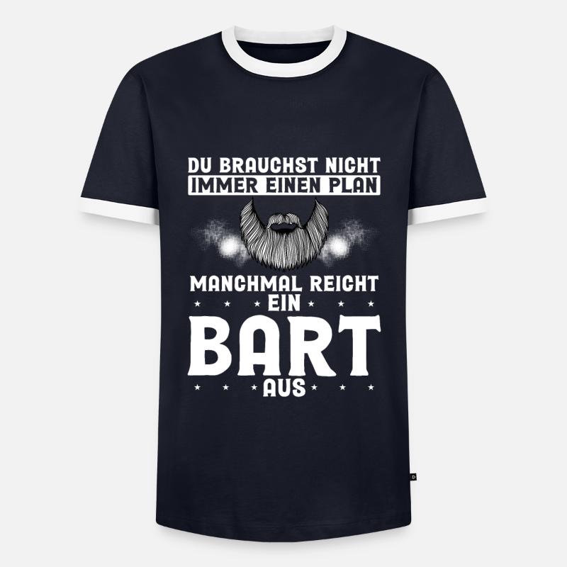 Manchmal Reicht Ein Bart - Männer Kontrast-T-Shirt - Navy/Weiß