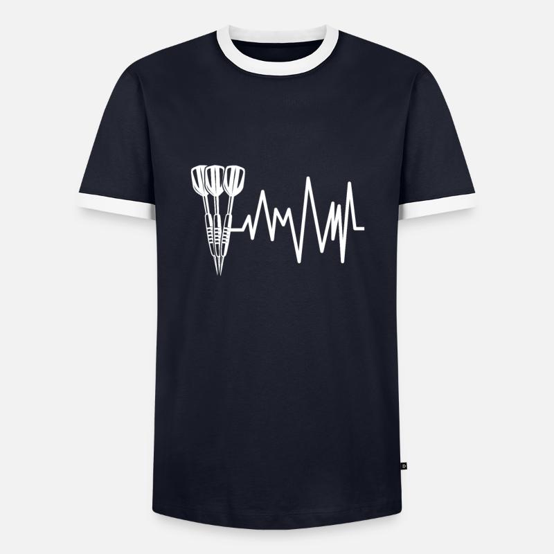Darts in frequency - Men's Ringer Shirt - navy/white 