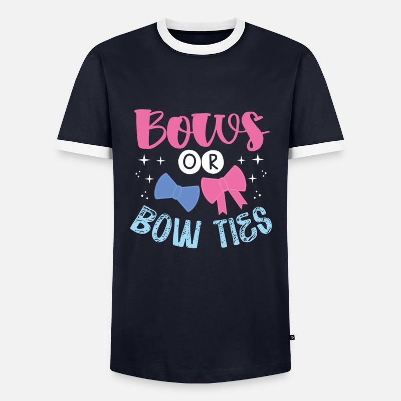 Schleifen Oder Fliegen - Männer Kontrast-T-Shirt - Navy/Weiß