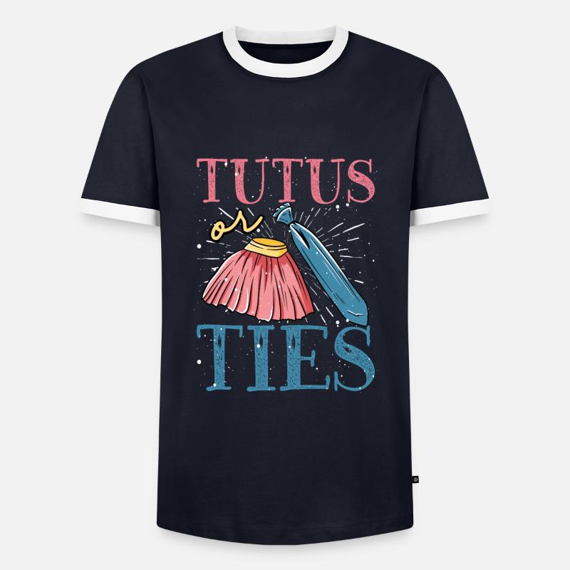 Tutus Oder Krawatten - Männer Kontrast-T-Shirt - Navy/Weiß