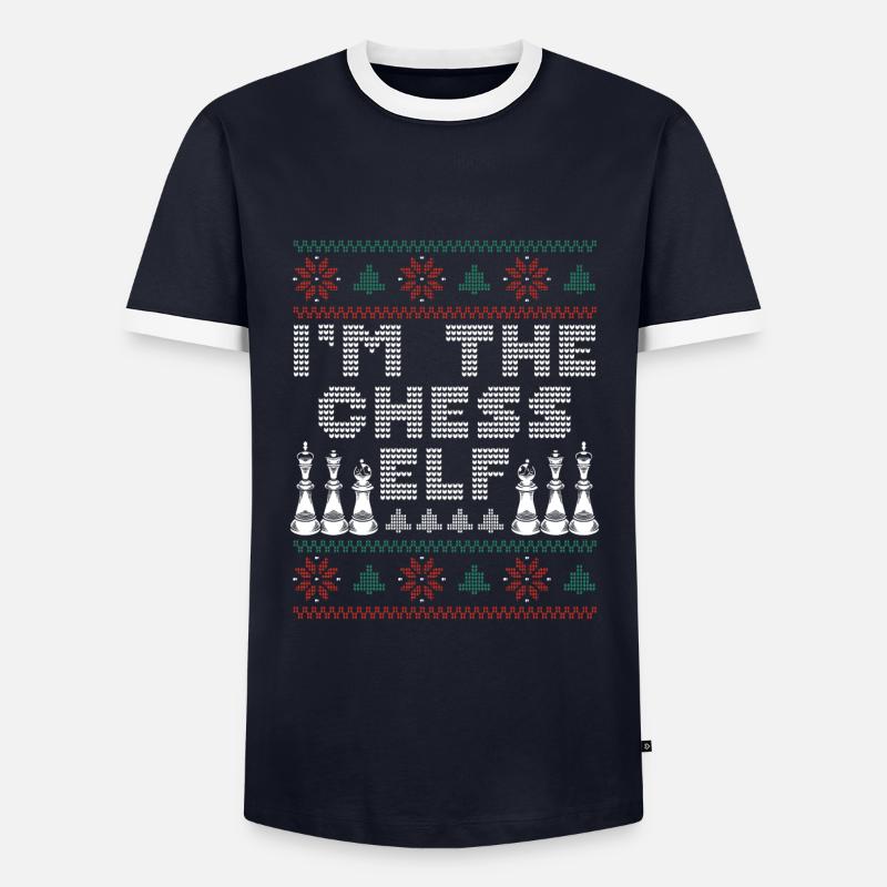 Ich Bin Der Schachelf - Männer Kontrast-T-Shirt - Navy/Weiß 