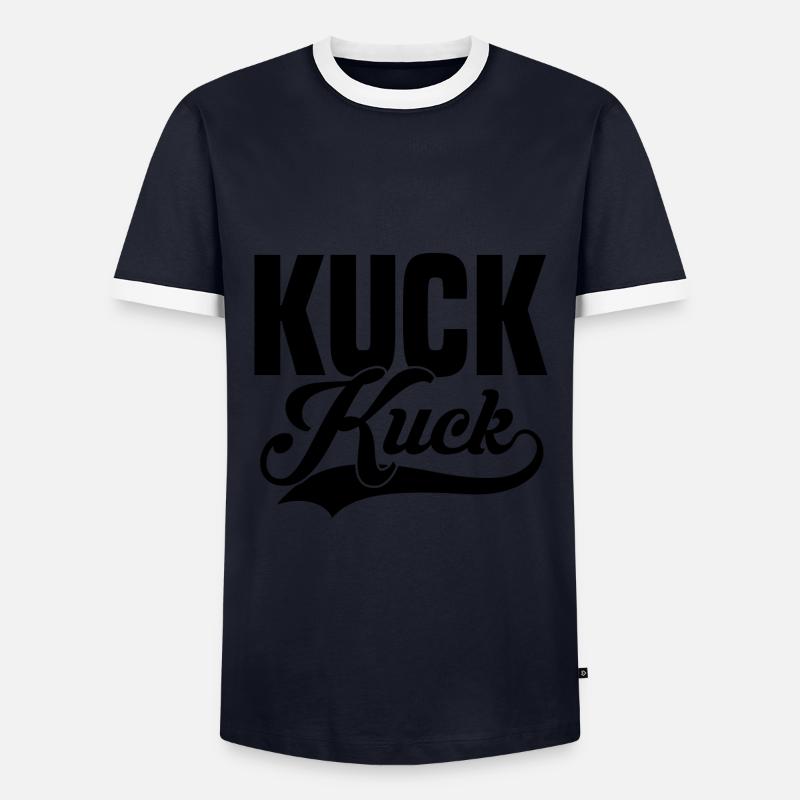 Cuckoo black - Men's Ringer Shirt - navy/white