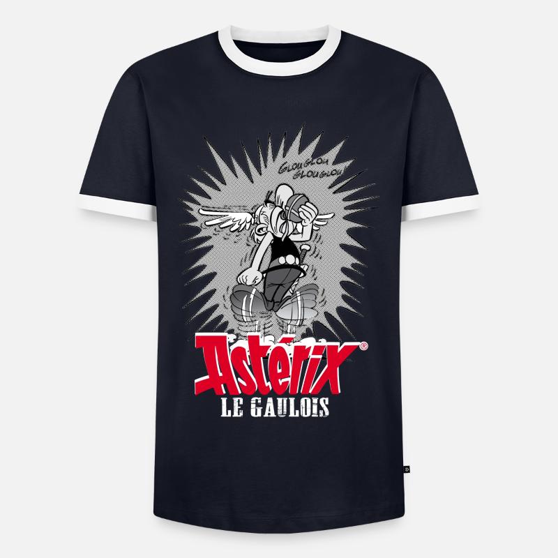 Asterix & Obelix - Asteriy dynamics - Men's Ringer Shirt - navy/white 