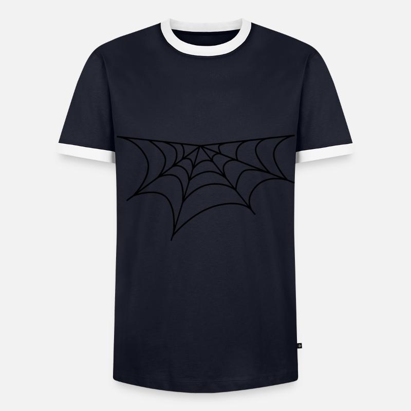 Spider web - Men's Ringer Shirt - navy/white 