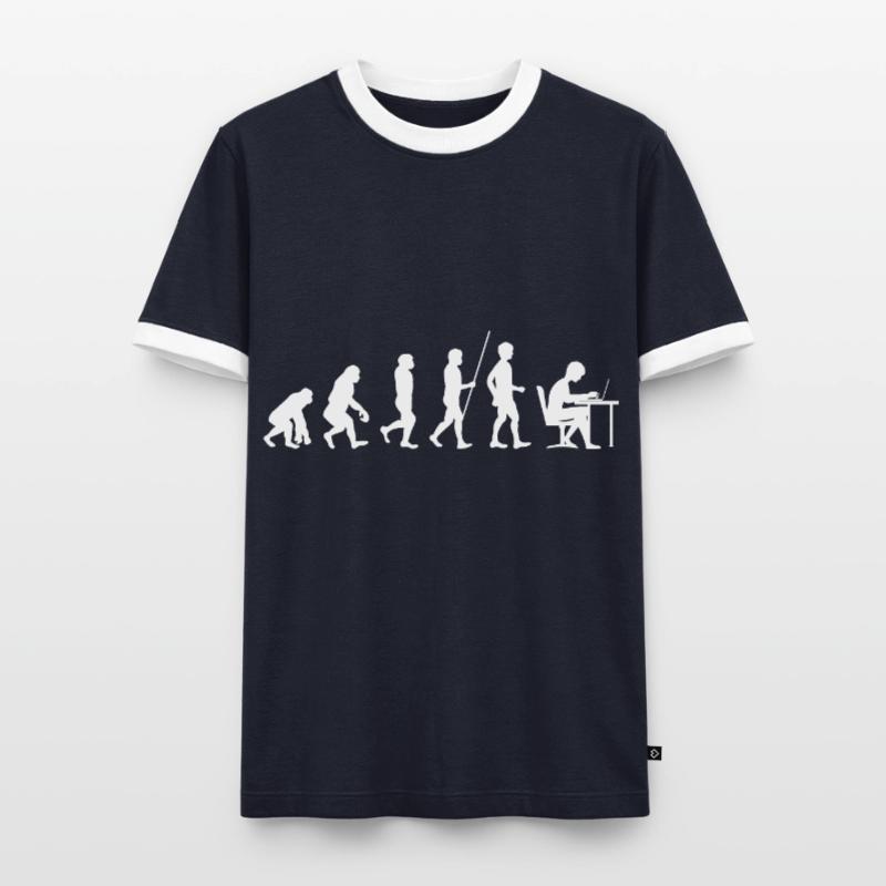 Programmierer Evolution Informatik Student code Männer Kontrast-T-Shirt