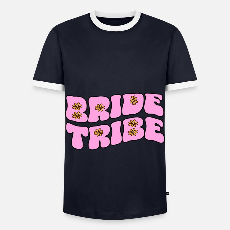 Bride Tribe - Männer Kontrast-T-Shirt - Navy/Weiß