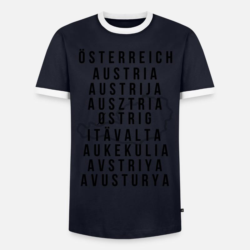 AUSTRIA - Men's Ringer Shirt - navy/white 