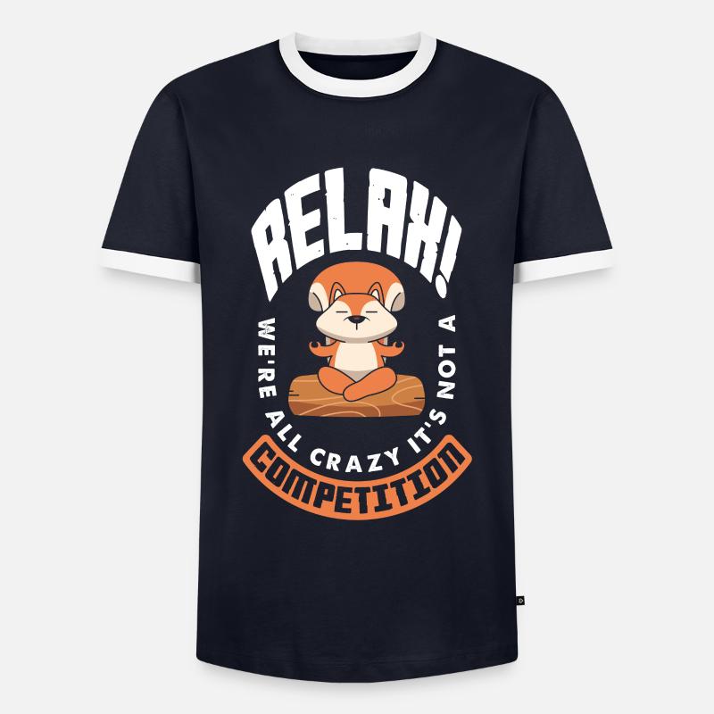 Eichhörnchen - Männer Kontrast-T-Shirt - Navy/Weiß