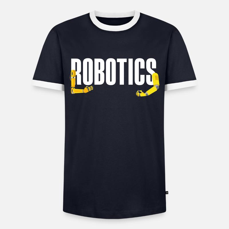 Programmeur de robots robotiques - T-shirt contrasté Homme - marine/blanc 