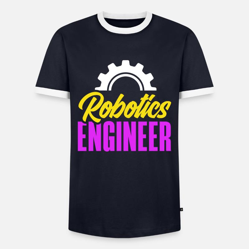 Robotics Robot Programmer - Men's Ringer Shirt - navy/white