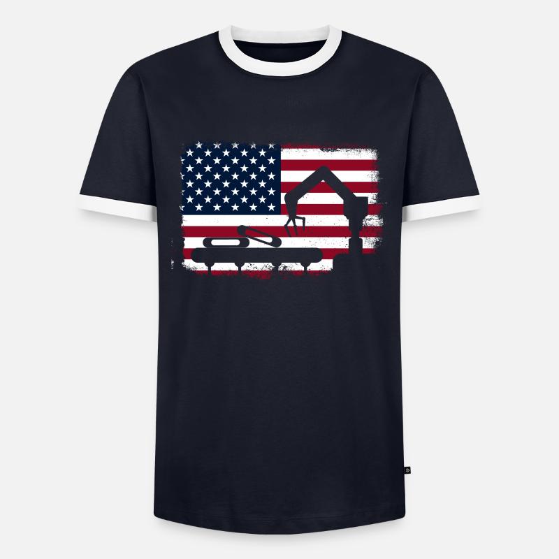 Robotics Robot Programmer - Men's Ringer Shirt - navy/white