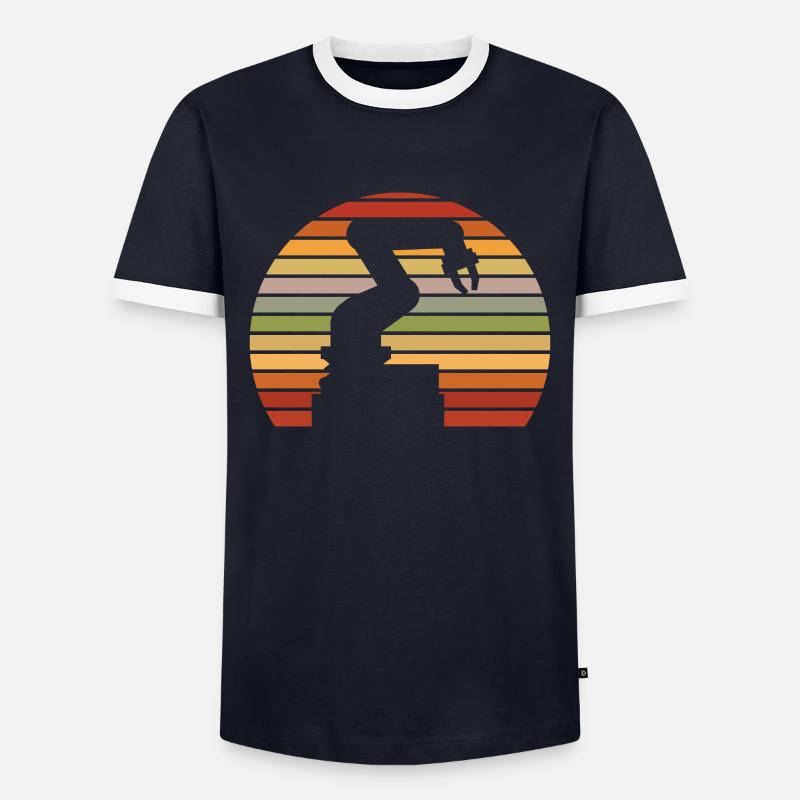 Robotics Robot Programmer - Men's Ringer Shirt - navy/white 