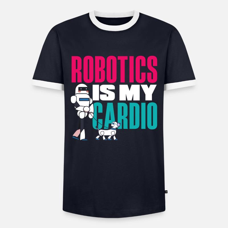 Robotics Robot Programmer - Men's Ringer Shirt - navy/white