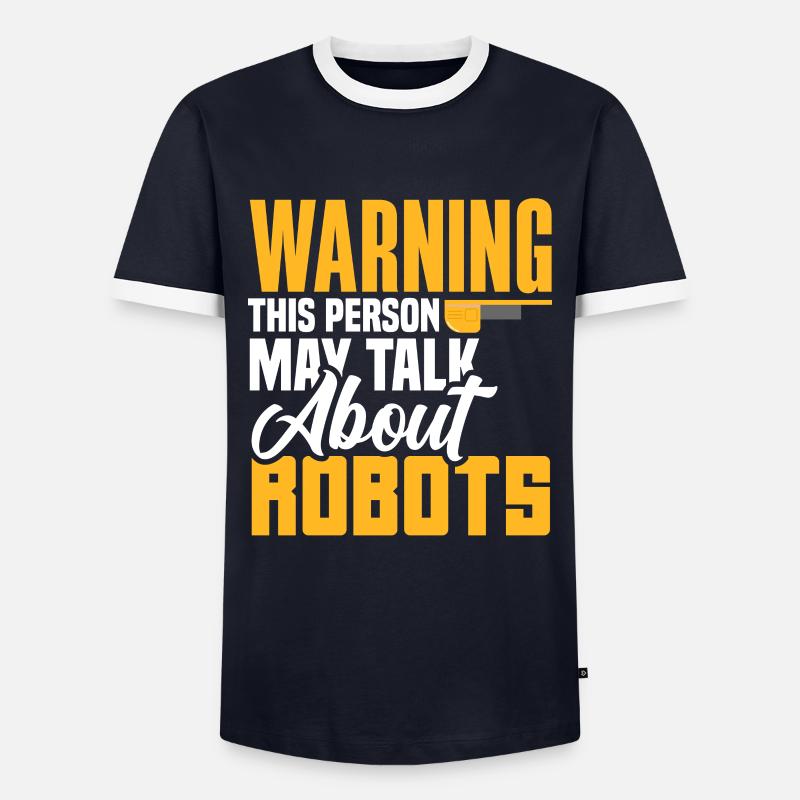 Robotics Robot Programmer - Men's Ringer Shirt - navy/white 