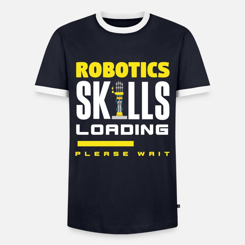 Robotics Robot Programmer - Men's Ringer Shirt - navy/white 