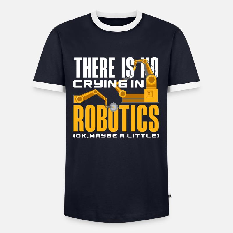 Robotics Robot Programmer - Men's Ringer Shirt - navy/white