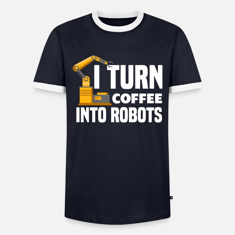 Programmeur de robots robotiques - T-shirt contrasté Homme - marine/blanc 