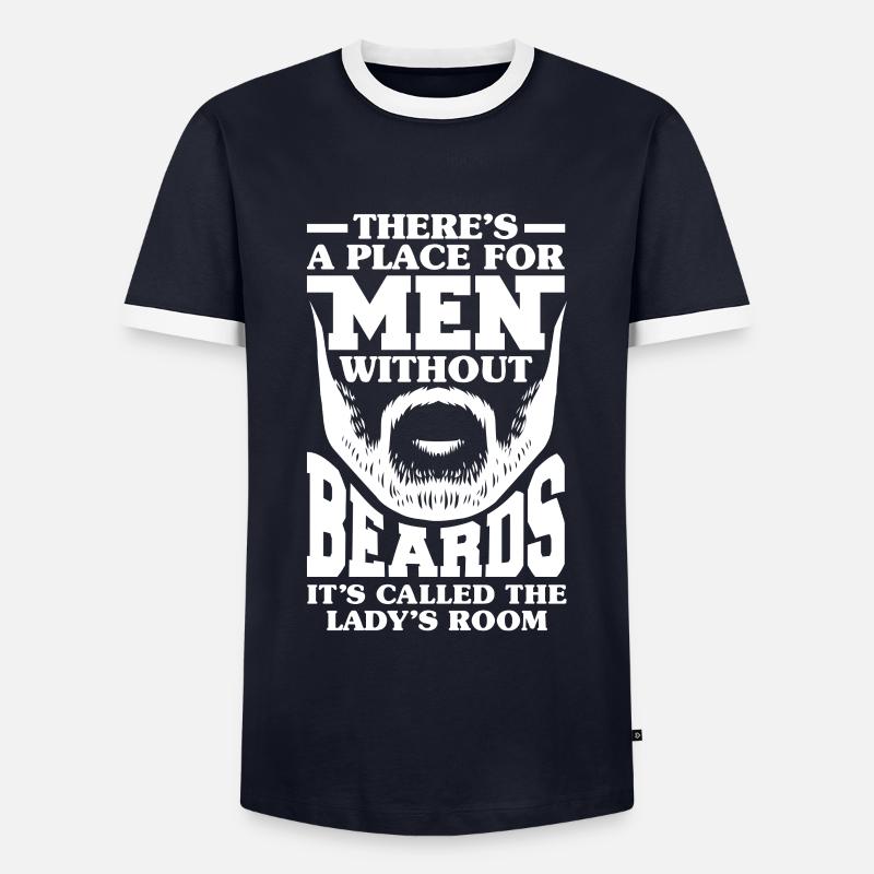 Bartpflege Bart Liebhaber Männer Bart - Männer Kontrast-T-Shirt - Navy/Weiß 