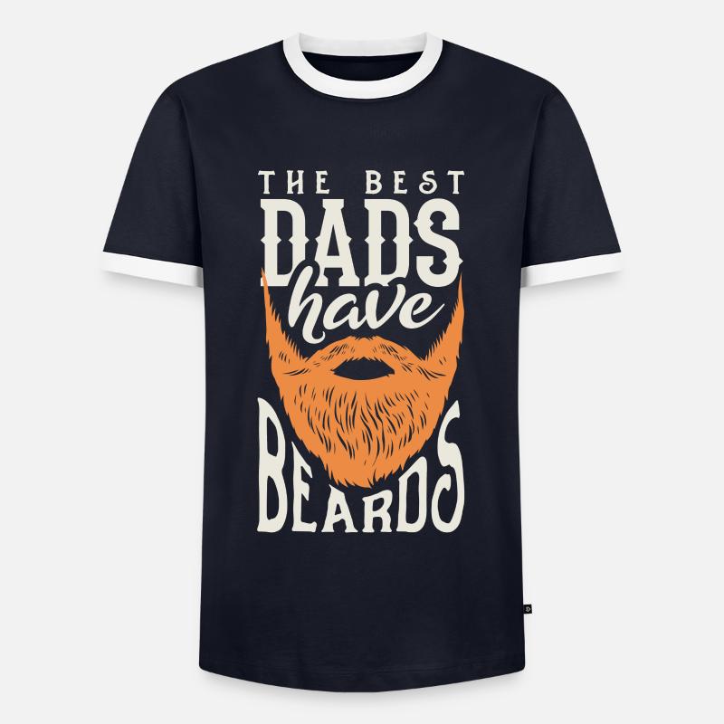 Bartpflege Bart Liebhaber Männer Bart - Männer Kontrast-T-Shirt - Navy/Weiß