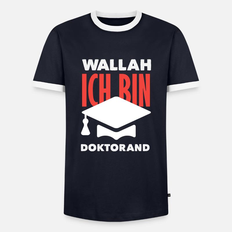 Ich Bin Doktorand Abschluss - Männer Kontrast-T-Shirt - Navy/Weiß 