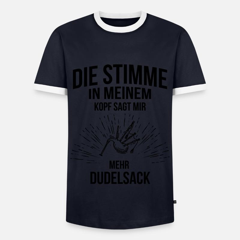 Dudelsack Dudelsackspieler Sackpfeife - Männer Kontrast-T-Shirt - Navy/Weiß 