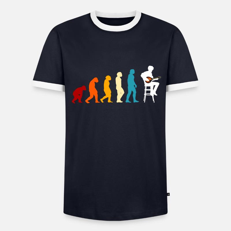 Mandoline Evolution - T-shirt contrasté Homme - marine/blanc 