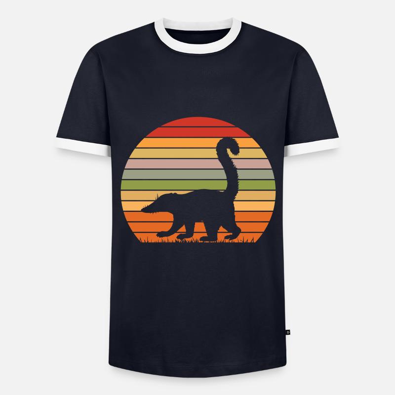 Nose bear - Men's Ringer Shirt - navy/white 